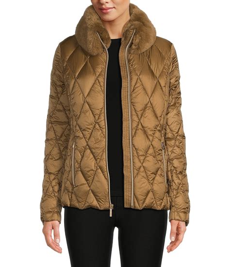 michael michael kors oversized faux fur coat|Michael Kors puffer coat 2x.